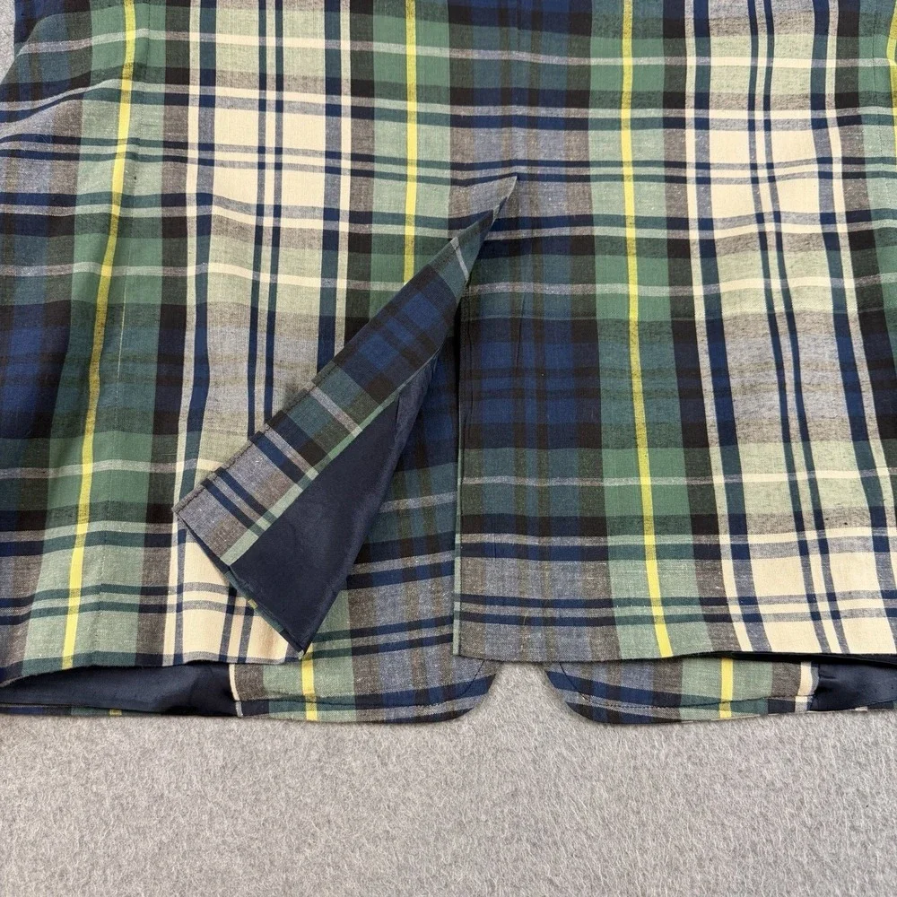 Vintage Brooks Brothers Plaid Sport Coat Blazer USA Preppy Ivy 46R 80s